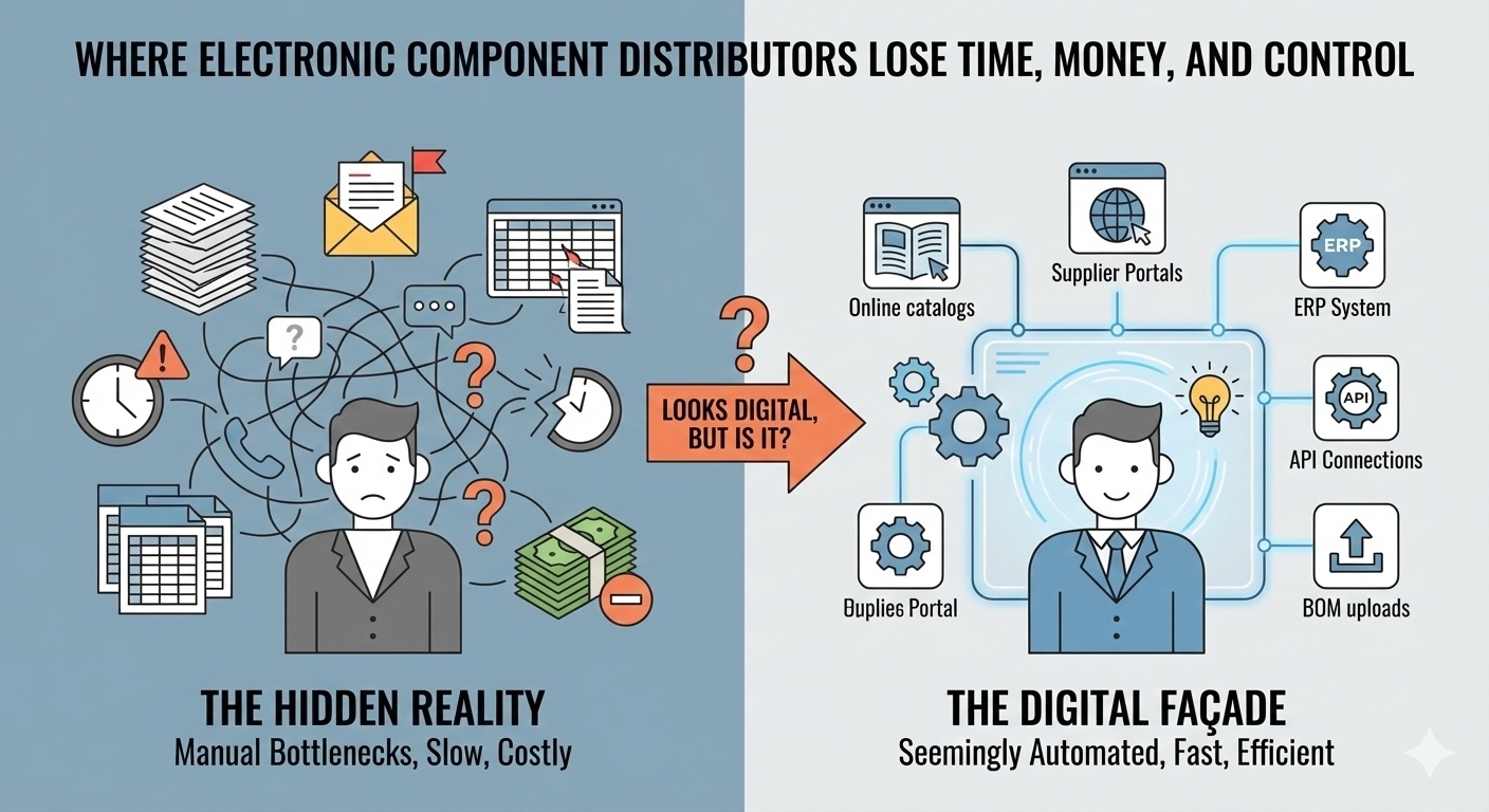 Where Electronic Component Distributors Lose Time, Money, and Control